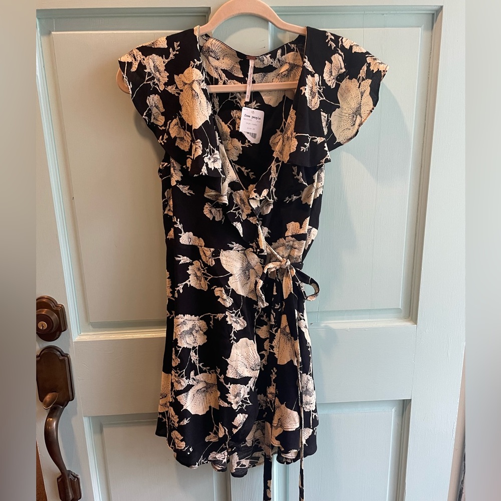 Free People Floral Wrap Dress XS